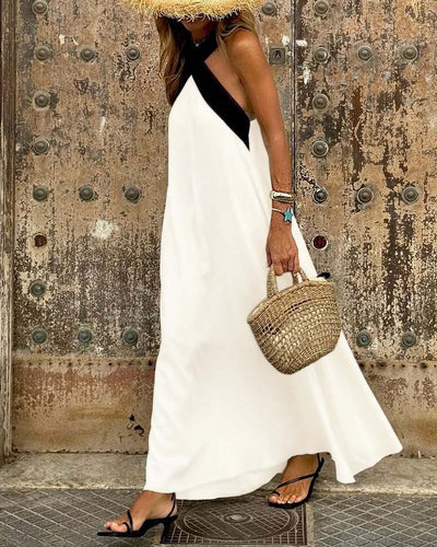 Sienna | Cross-Neck Maxi Dress