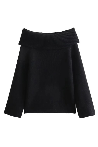 Joliana - Off-Shoulder Layered Knitted Top